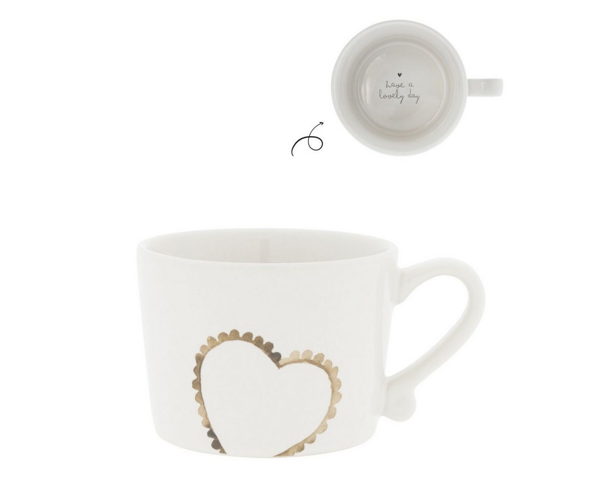 Bastion Collections Tasse Bastion Collections kleine Tasse Herz karamell von Bastion Collections