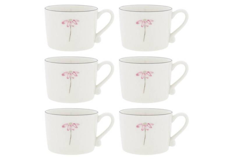 Bastion Collections Tasse Flower Blume, Keramik, Spülmaschinengeeignet, Weiß, Motiv: Blume von Bastion Collections