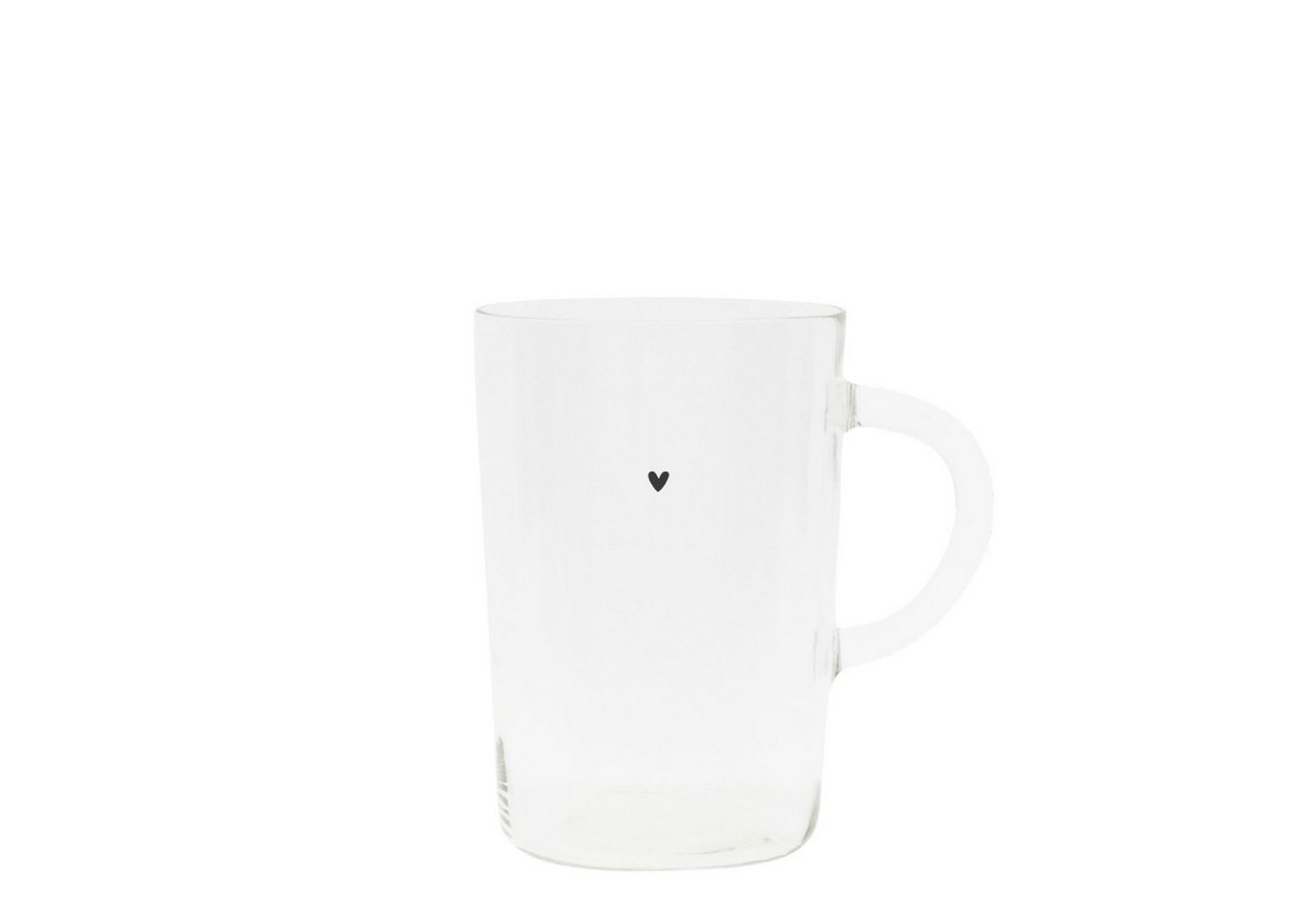 Bastion Collections Tasse Schwarzes Herz, Glas, Farbe: Transparent, Motiv: Herz von Bastion Collections