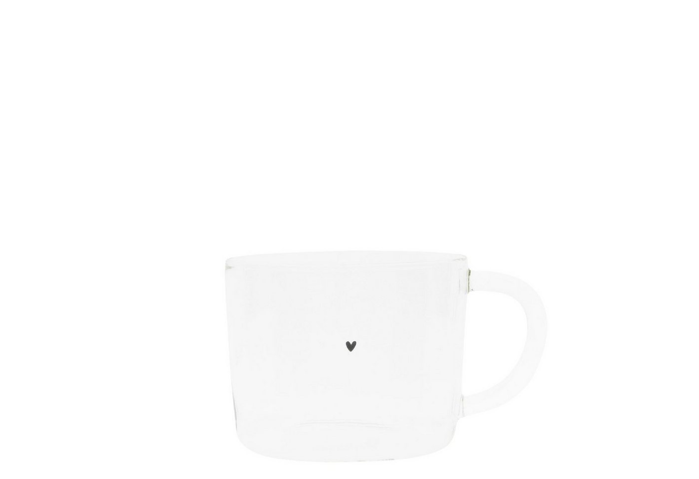 Bastion Collections Tasse Schwarzes Herz, Glas, Farbe: Transparent, Motiv: Herz von Bastion Collections