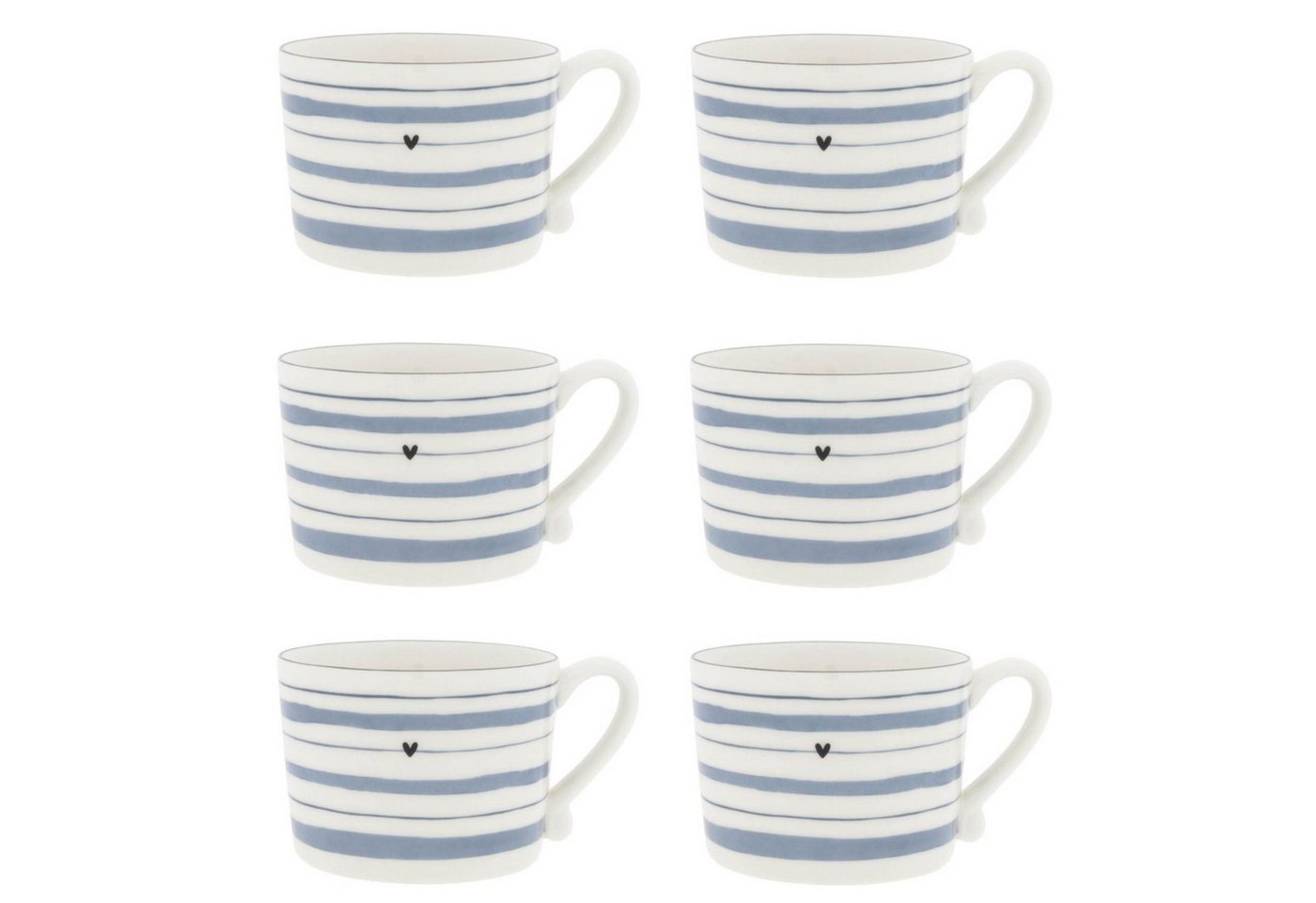 Bastion Collections Tasse Watercolour Stripes, Keramik, Spülmaschinengeeignet, Weiß, Motiv: Streifen Bastion Collections Tasse Watercolour Stripes, Keramik, Spülmaschinengeeignet, Weiß, Motiv: Streifen von Bastion Collections