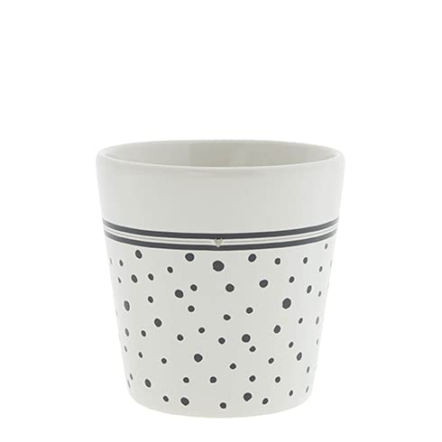 Becher Dots & little Heart Keramikbecher weiss schwarz Keramikgeschirr stapelbar BC Cup Küche gedeckter Tisch von Bastion Collections