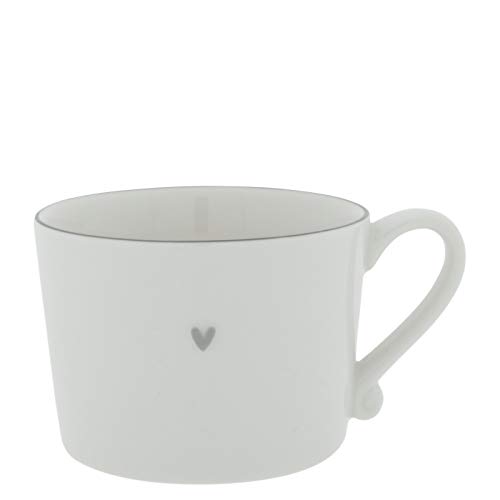 Becher mit Henkel little Heart Keramik weiss grau Keramikgeschirr Kaffeebecher BC Cup Küche Gedeckter Tisch von Bastion Collections