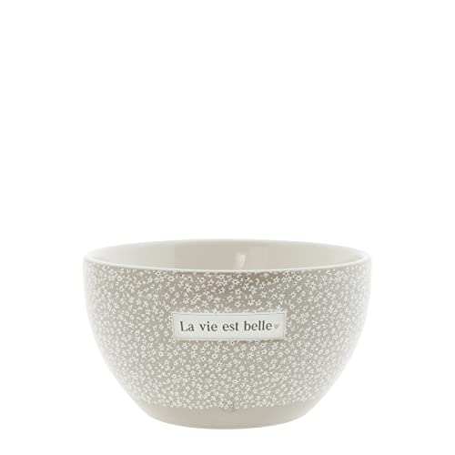 Bowl La vie est belle little Heart Keramik titane weiss Keramikgeschirr Müslischale Dessertschale BC Bowl Küche gedeckter Tisch von Bastion Collections