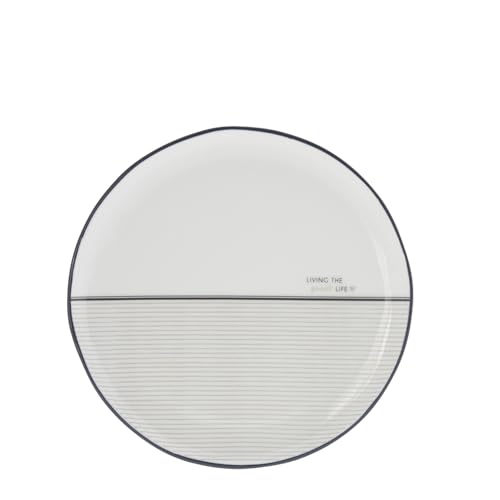 Kuchenteller, Dessertteller TITANE STRIPES D. 19cm Keramik Bastion Collections von Bastion Collections