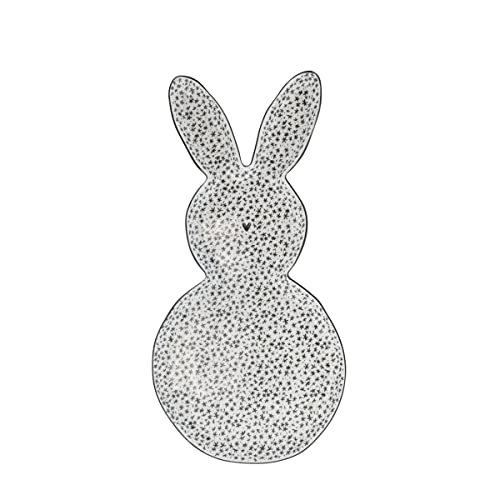 Servierschale BUNNY in Hasenform mit Blumenmuster L. 30cm Bastion Collections von Bastion Collections