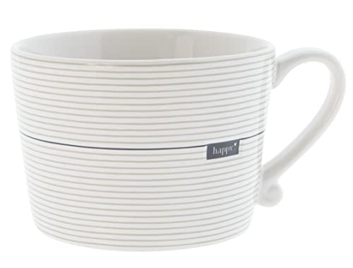 Tasse, Becher TITANE STRIPES HAPPY mit Streifen 300ml Bastion Collections von Bastion Collections