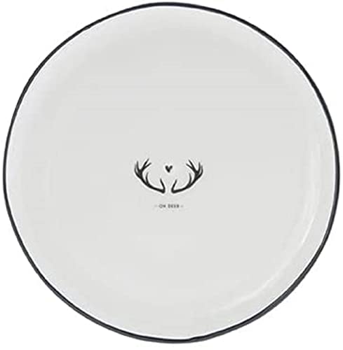 Teller OH DEER D19cm Keramikgeschirr Kuchenteller BC Dessert Plate Küche Gedeckter Tisch von Bastion Collections