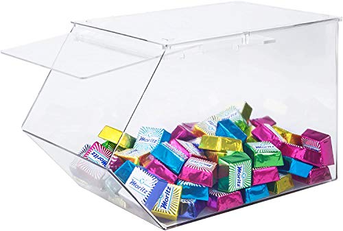BATANIA 4-teilige Universal Box, Gr. 26 cm x 15 cm, Transparent, Flip-Top, Stapelbar, Kunststoff, Einfacher, funktionaler Stil, Rechteckig, Süßwarenbox BATANIA 4-teilige Universal Box, Gr. 26 cm x 15 cm, Transparent, Flip-Top, Stapelbar, Kunststoff, Einfacher, funktionaler Stil, Rechteckig, Süßwarenbox von BATANIA
