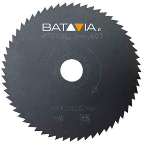Batavia RACER HSS Sägeblätter - 2er-Set mit 70mm Durchmesser und 44 Zähnen für saubere Präzisionsschnitte in Weichholz & Gipsplatten. Rüsten Sie Ihre Tauchsäge mit der WorkZone-Serie auf! von Batavia
