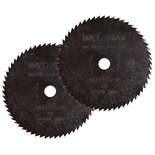 Batavia HSS-Sägeblatt Ø 85 mm - 60 Zähne - 2 Stück - MAXX SAW & XXL SPEED SAW von Batavia