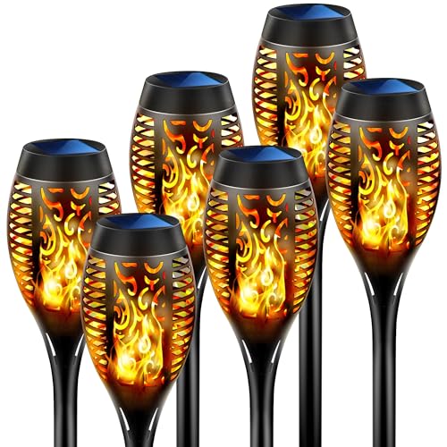 BatdTech 6 Stück Solarlampen für außen, 12LED Flammenlicht Gartenfackeln IP65 Wasserdicht Solar Flamme Fackeln Lichter Solarleuchten mit Realistischen Flammen Automatische EIN/Aus BatdTech 6 Stück Solarlampen für außen, 12LED Flammenlicht Gartenfackeln IP65 Wasserdicht Solar Flamme Fackeln Lichter Solarleuchten mit Realistischen Flammen Automatische EIN/Aus von BatdTech