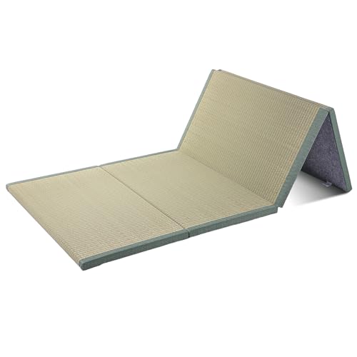 Batel Huh Japanische Tatami Matte, Natürliches Igusa Binsengras, Faltbare Igusa-Matratze, Japanische Futon Boden schlafen Area Teppich Meditation Yoga Zen(Size:75 * 200 * 3.5cm) von Batel Huh