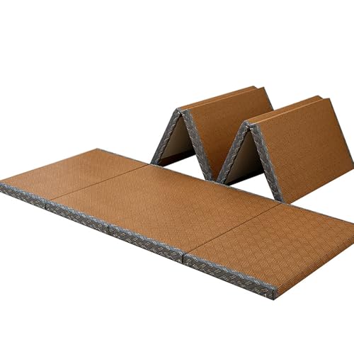 Batel Huh Japanische Tatami Matte, Natürliches Igusa Binsengras, Faltbare Igusa-Matratze, Japanische Futon Boden schlafen Area Teppich Meditation Yoga Zen(Size:80x200x3.5cm) von Batel Huh