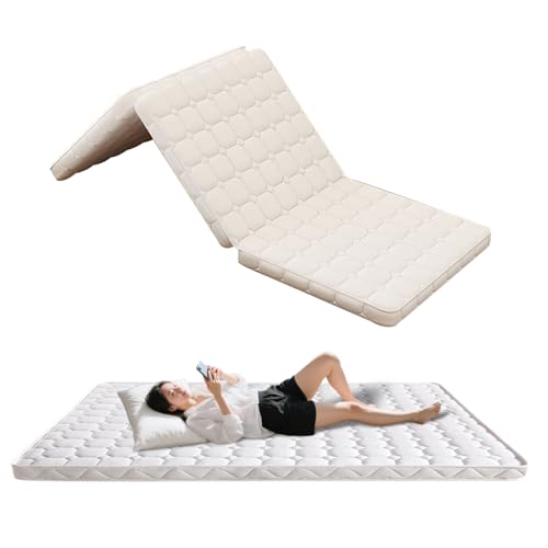 Faltmatratze Einzelbett, dreifach Faltbare Gästematratze, Matratze für Einzelbett mit Rutschfester Unterseite, Faltbare Bodenmatratzen für Reisen, Camping, Studio, Wohnheim Faltmatratze Einzelbett, dreifach Faltbare Gästematratze, Matratze für Einzelbett mit Rutschfester Unterseite, Faltbare Bodenmatratzen für Reisen, Camping, Studio, Wohnheim von Batel Huh