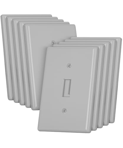 BATES - Lichtschalterabdeckung Schalterplattenabdeckungen 10 Stück Einzelne Lichtschalterabdeckung 1 Gang Weiß Lichtschalterabdeckung Lichtschalterplatte Schalterplatten von Bates Choice