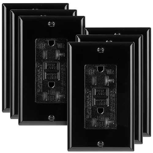 Bates- Schwarze Steckdosenabdeckungen Wandplatten 12 Stück Elektrische Wandplattenabdeckung Steckdosenabdeckungen Strom von Bates Choice