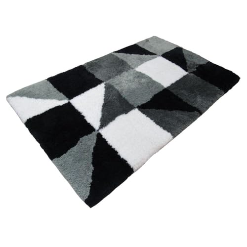 Batex Badteppich Badematte Franka Grau Dunkelblau ca.60 x 100 cm von Batex