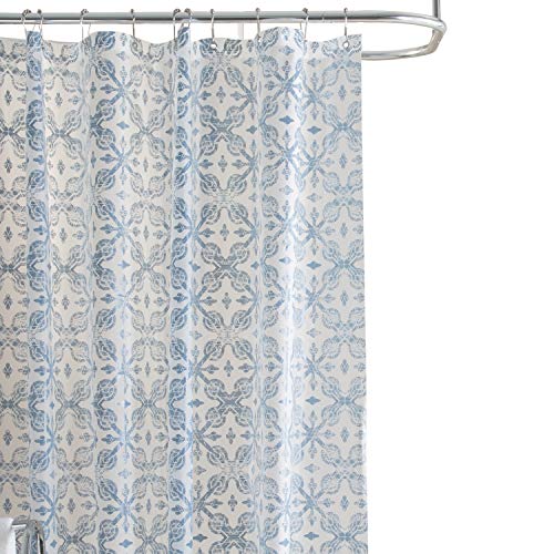 Bath Bliss Material, umweltfreundlich, 4G Design PEVA Duschvorhang, 178 x 182,9 cm, Lissabon-Blau von Bath Bliss