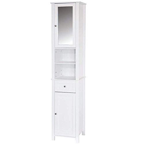 Bath Vida Milano Hoch Spiegelschrank Schrank Boden Stehend Tallboy Einheit, weiß von Bath Vida