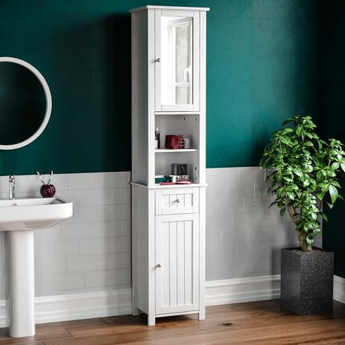 Bath Vida Priano Hoch Spiegelschrank Schrank Boden Stehend Tallboy Einheit, weiß von Bath Vida