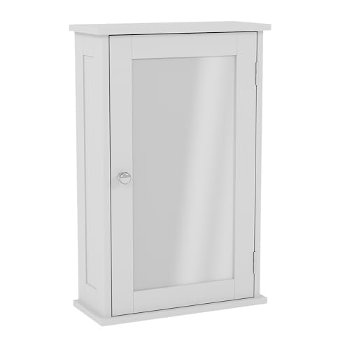 Milano Badspiegelschrank mit Regal und Tür von Bath Vida, Weiß von Bath Vida