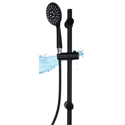 Bath & Shower Duschset - Duschkopf mit Handbrause und Schlauch - Schwarz von Bath & Shower