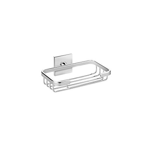 Bath+ Seifenschale Duo Square Mesh 15 x 11 x 5 cm Chrom/Chrom von Bath+