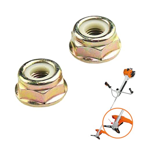 Batheidon 2x Messermutter M10 x 1,25, muttern linksgewinde | für Trimmer, Motorsensen und Freischneider | Universelles Zubehör für Gartenwerkzeuge, Einfache Installation, Robuste Verarbeitung von Batheidon