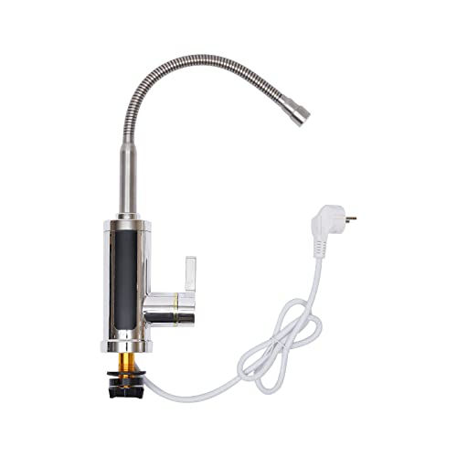 3000W Elektrischer Warmwasserhahn, Durchlauferhitzer|Sofortige Heizung, 360° Instant Tankless Heizung Wasserhahn Drehender Edelstahl-Küchenhahn, Heiß- und Kaltwasserversorgung von Bathrena