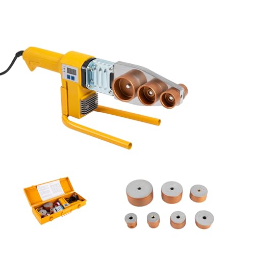 Elektrische Heizung Heißleim-Werkzeuge, 1000W Muffenschweißgerät, Rohrschweißwerkzeug, Schweißer Kit PPR|PE|PP|HDPE|PVC & PPC Multi-Spezifikation Plastikschweißmaschine von Bathrena