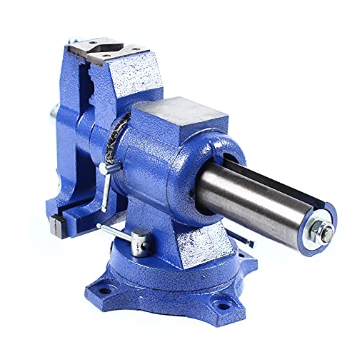 Schraubstock Gusseisen 4/5-Zoll-Multifunktionsbank Schwerer industrieller Schraubstock Schraubstock drehbar für Flachschleifer-360 Grad Paralleler Schraubstock (4 Zoll) von Bathrena