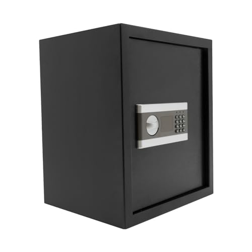 Tresor Elektronischer Safe, 38 * 31 * 45cm Möbeltresor Tresor Feuerfest tresor mit Passwort Notschlüssel & Verriegelung Wandtresor mit Zahlenschloss für Schmuck Bargeld Sicherheit von Bathrena