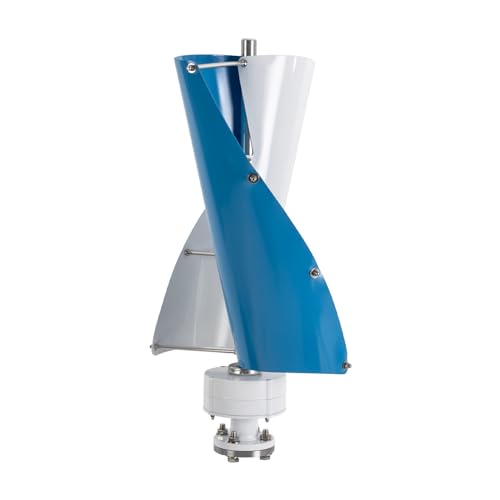Windrad Stromerzeugung Vertikalachsen-Windturbine 500W Windkraftanlage mit Controller für Grüne Stromerzeugung - für Nachhaltigen Energiebedarf (Blau) von Bathrena