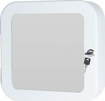 Bathroom Solutions Medizinschrank mit Spiegel - 32x32 x 11,5 cm - Weiß von Bathroomsolutions