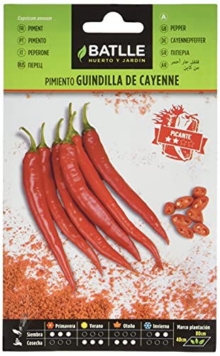 Batlle Gemüsesamen - Cayenne Pepperoni rot (300 Samen) von Semillas Batlle
