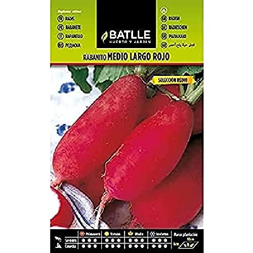 Batlle Gemüsesamen - Roter Dattel Radieschen Ausw. Redio (1800 Samen) von Semillas Batlle