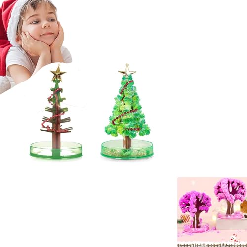 Batlx Magischer Pflanzbaum, Magischer Pflanzkristall-Weihnachtsbaum, Magischer Pflanzbaum aus Papier, Sakura-Kristallbaum, (a-Green) von Batlx