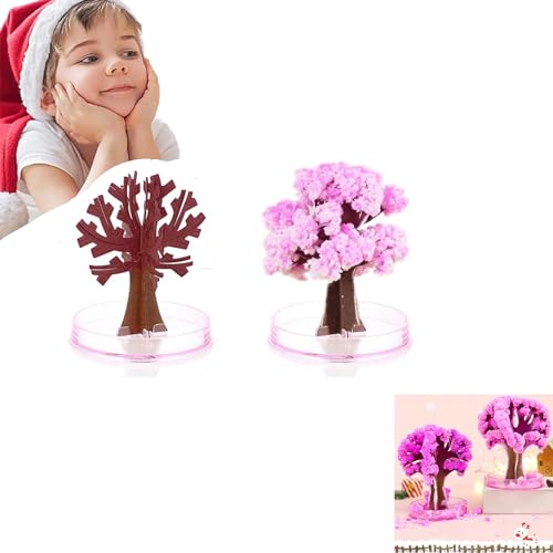 Batlx Magischer Pflanzbaum, Magischer Pflanzkristall-Weihnachtsbaum, Magischer Pflanzbaum aus Papier, Sakura-Kristallbaum, (b-pink) von Batlx