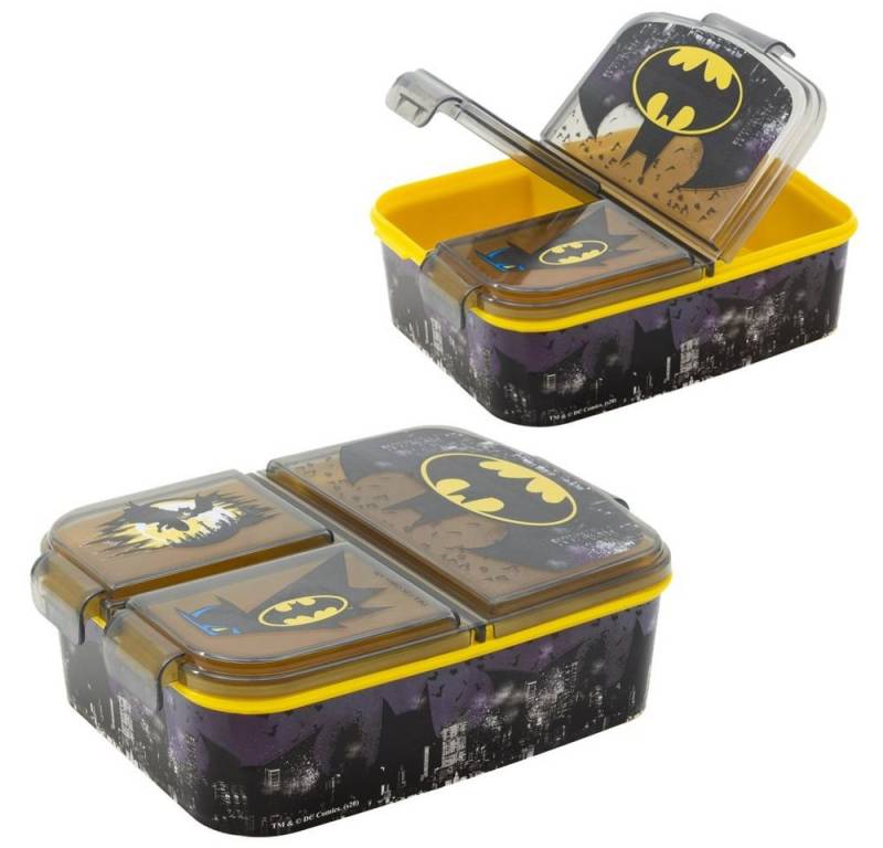 Batman Lunchbox Brotdose 3 getrennte Fächer Batman Lunch to Go Vesper Dose von Batman