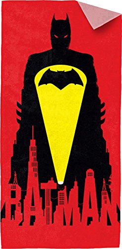 Batman vs. Superman Bat Signal“, 100% Baumwolle – ca.150 x 75 cm – 0122082 Strandtuch, rot, 38.7 x 25.8 x 3.1 cm von Batman