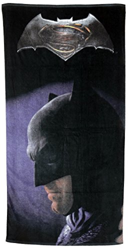 Batman vs. Superman Logo, 100% Baumwolle – ca.150 x 75 cm – 0122083 Strandtuch, schwarz, 38.7 x 25.8 x 3.1 cm von Batman