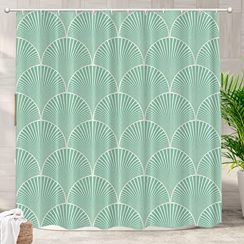 Batmerry Turquoise Japanese Art Shower Curtain,E A Seguy Art Deco Art Nouveau Dragonfly Shower Curtain,Waterproof Fabric Shower Curtains for Bathroom with 72x72 inches. von Batmerry