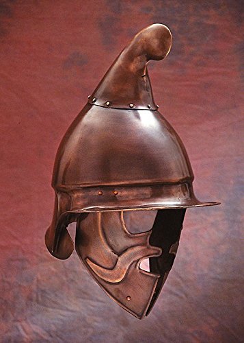 Battle-Merchant Attischer Hoplitenhelm aus Stahl in Bronze Finish - Athen, Antike, Griechen, Helm von Battle-Merchant