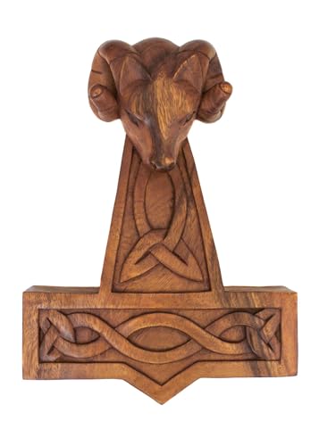 Battle-Merchant - Widder Hammer - Handgeschnitzter Mittelalter Wandschmuck aus Holz für Reenactment-Dekoration und LARP-Raumgestaltung Battle-Merchant - Widder Hammer - Handgeschnitzter Mittelalter Wandschmuck aus Holz für Reenactment-Dekoration und LARP-Raumgestaltung von Battle-Merchant