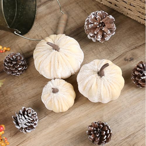 3 Stück Herbst Kürbis Deko, Kissen Kürbisform Dekokissen, 3D Plüsch Kürbis Dekokissen Kopfkissen, Zierkissen Decor Pumpkin Pillow Kürbiskissen Kissen für Fall Decor Sofa Home Halloween Decoration von Battnot