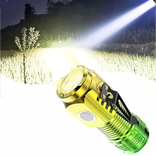 Battnot Mini-Taschenlampe mit dreiäugigem Monster, Mini LED Taschenlampe LED Aufladbar Taschenlampen, Handheld klein Taschenlampe, Wasserdicht Taktische Handlampe für Camping Notfall (D#grün) von Battnot