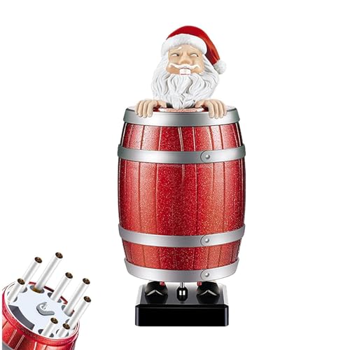 Zigarettenspender Lustig Zigarettenstopfmaschine Pop up Holzfass Zigarettenschachtel Weihnachtsmann Figur, Parodie Zigarettenetui, Dekoration Geschenk, Magic Smoking Box, Weihnachtsgeschenke (AX1) von Battnot