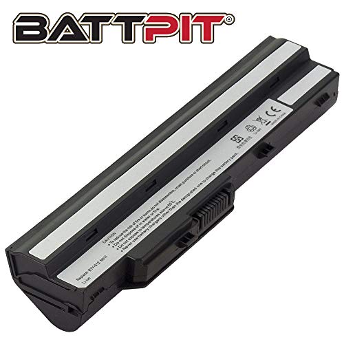 BattPit Laptop Akku für MSI BTY-S11 BTY-S12 Wind U100 U110 U115 U120 U123 U130 U135 U135 U135DX U210 U230 U270 - [6 Zellen/4400mAh/49Wh] von Battpit