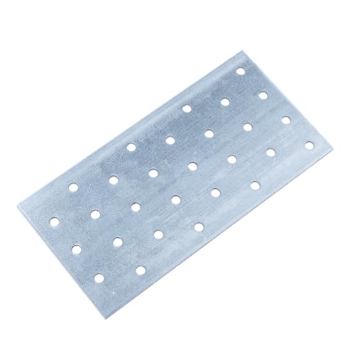 Lochplatten Holzverbinder 12 Stück – 80x160x2 Lochplatten aus galvanisch verzinktem Stahl, einfache Installation langlebig und haltbar (12, 80x160x2) von Bau Handwerker Service 24